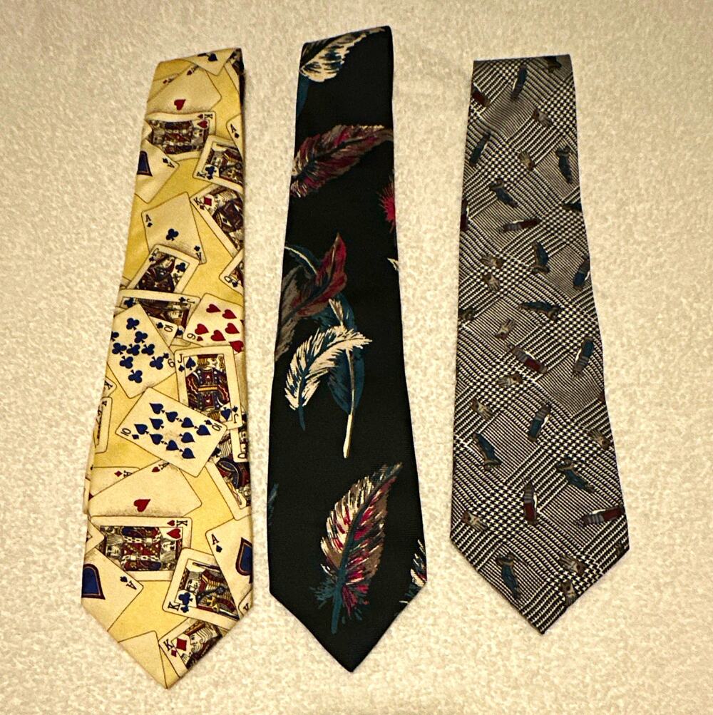 Ferrell-Reed for Black’s & Resilio Men’s 3 Pc 100% Silk Novelty Pointed Ties